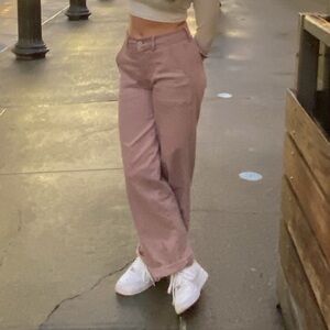 American Eagle Stretchy Skater Stylish Pink Wide-Leg Pants